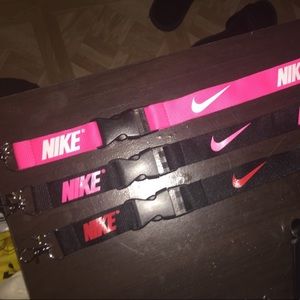 Black w/ Pink & Pink w/White nike lanyards